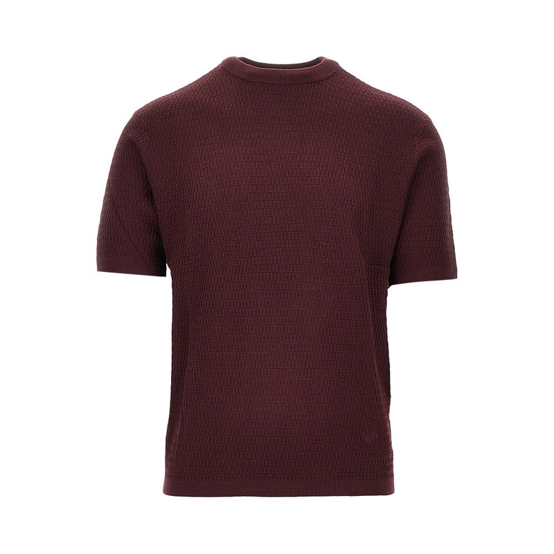 Emporio Armani Emporio Armani Virgin Wool Knitted T-shirt Red Men - World Class Fashion