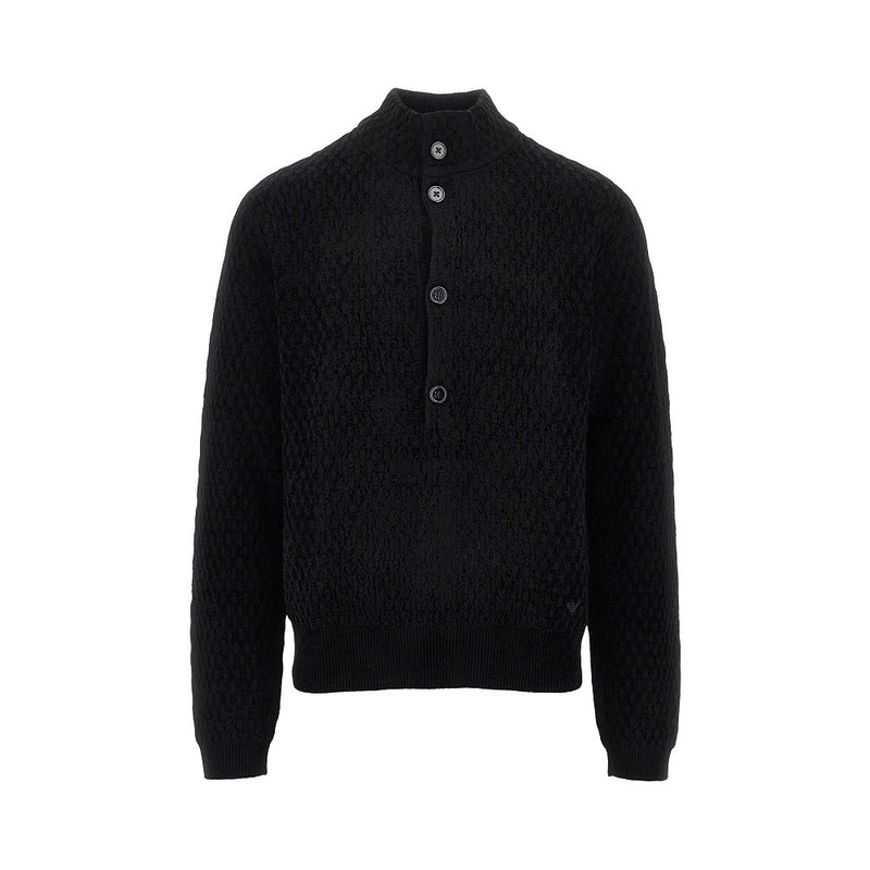 Emporio Armani Emporio Armani Virgin Wool-blend Sweater Black Men - World Class Fashion