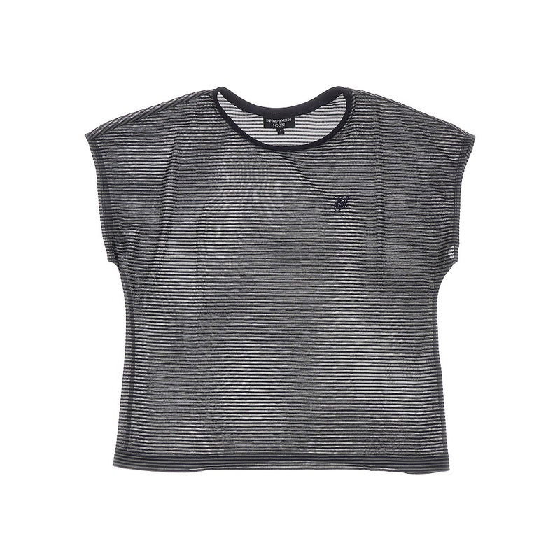 Emporio Armani Emporio Armani Icon Striped Knitted Top Blue - World Class Fashion