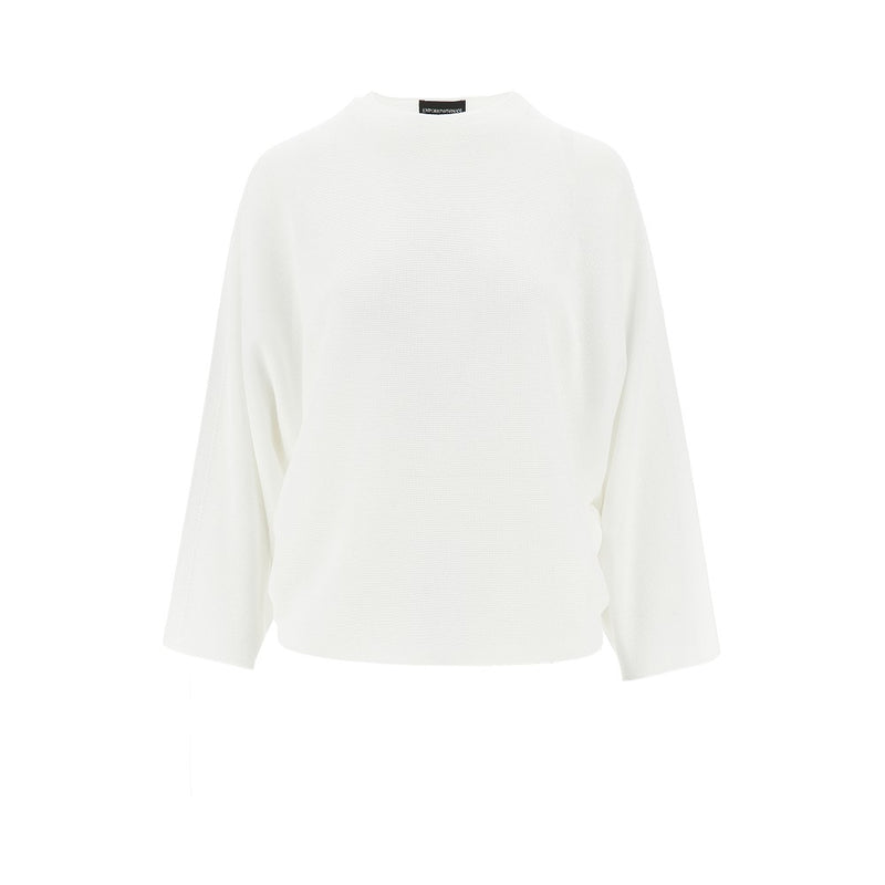 Emporio Armani Emporio Armani Knitted Top Batwing Sleeves White - World Class Fashion