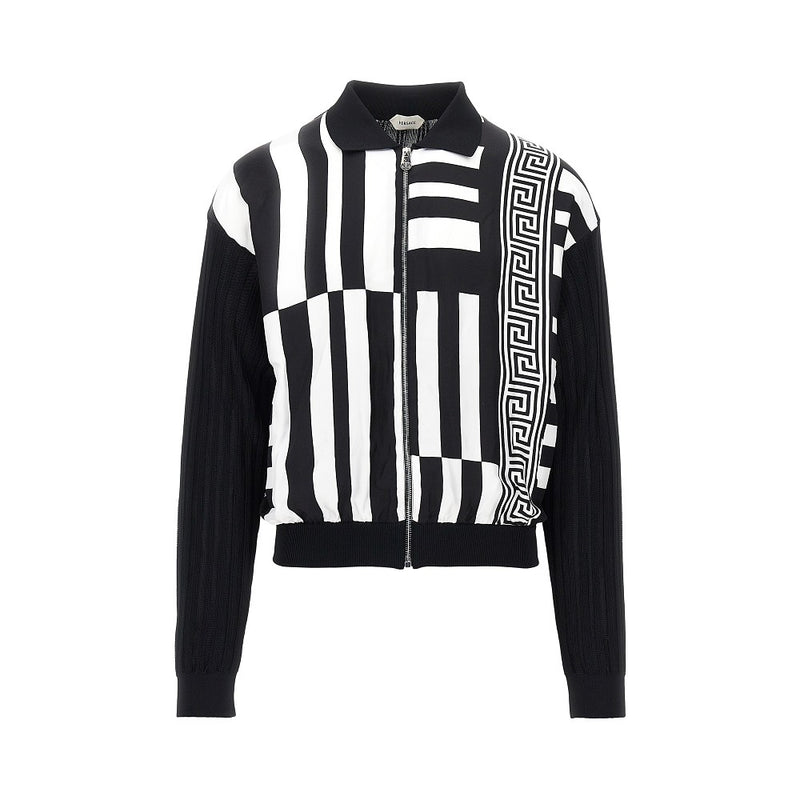 Versace Versace Sylvester Print Cardigan Black Men - World Class Fashion