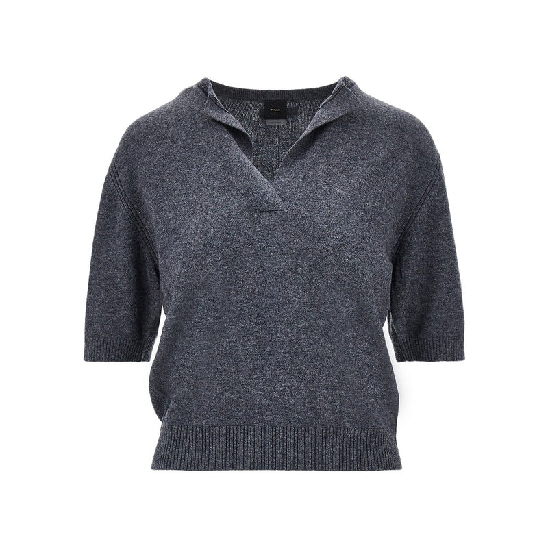 Pinko Pinko Wool Cashmere Knitted Top Grey Women - World Class Fashion
