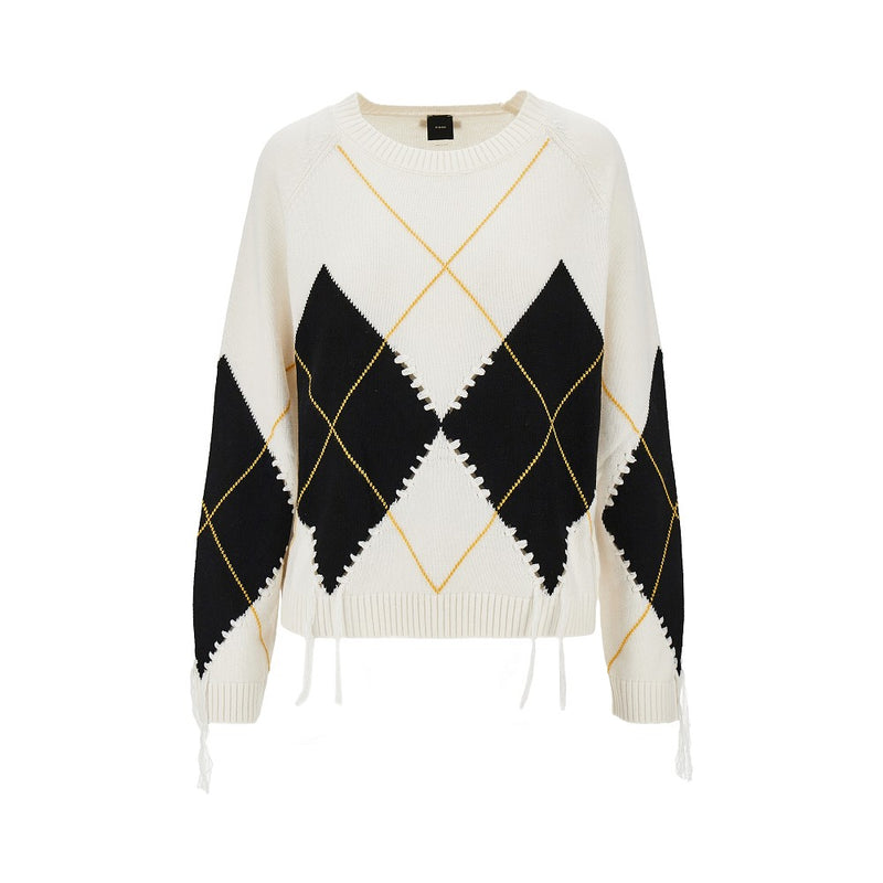 Pinko Pinko Wool and Cashmere Knitted Sweater White - World Class Fashion
