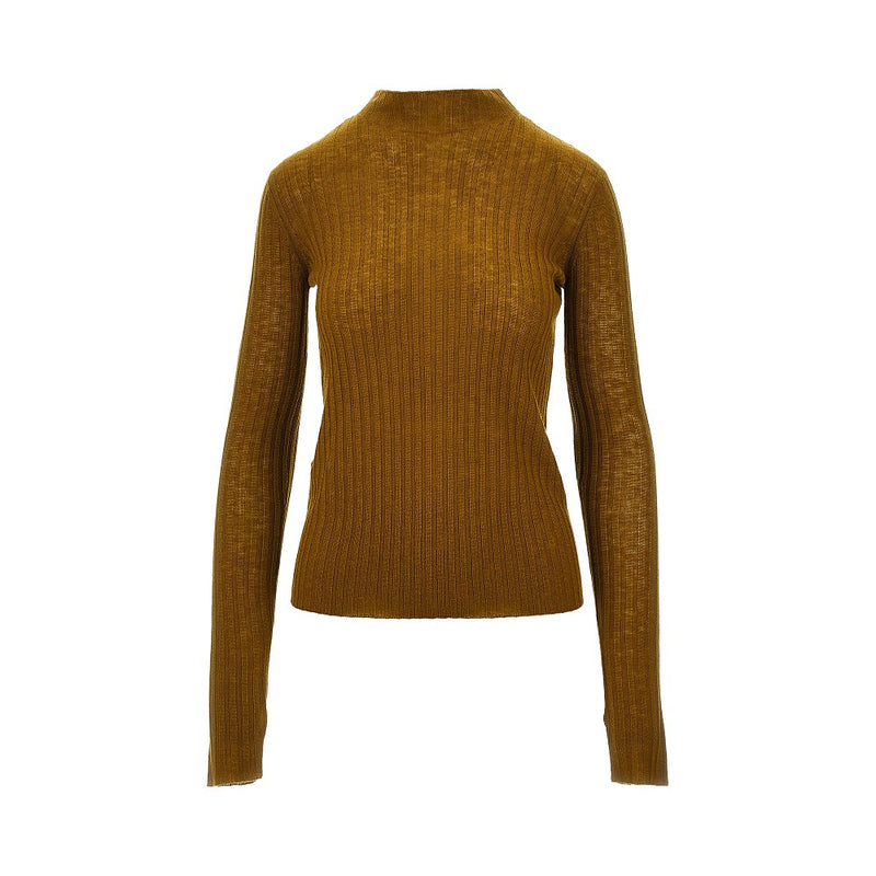 Pinko Pinko Ribbed Wool Top Green Women - World Class Fashion