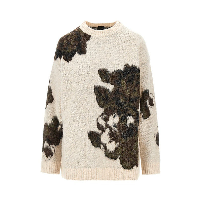 Pinko Pinko Jacquard Wool Alpaca Sweater Beige Women - World Class Fashion