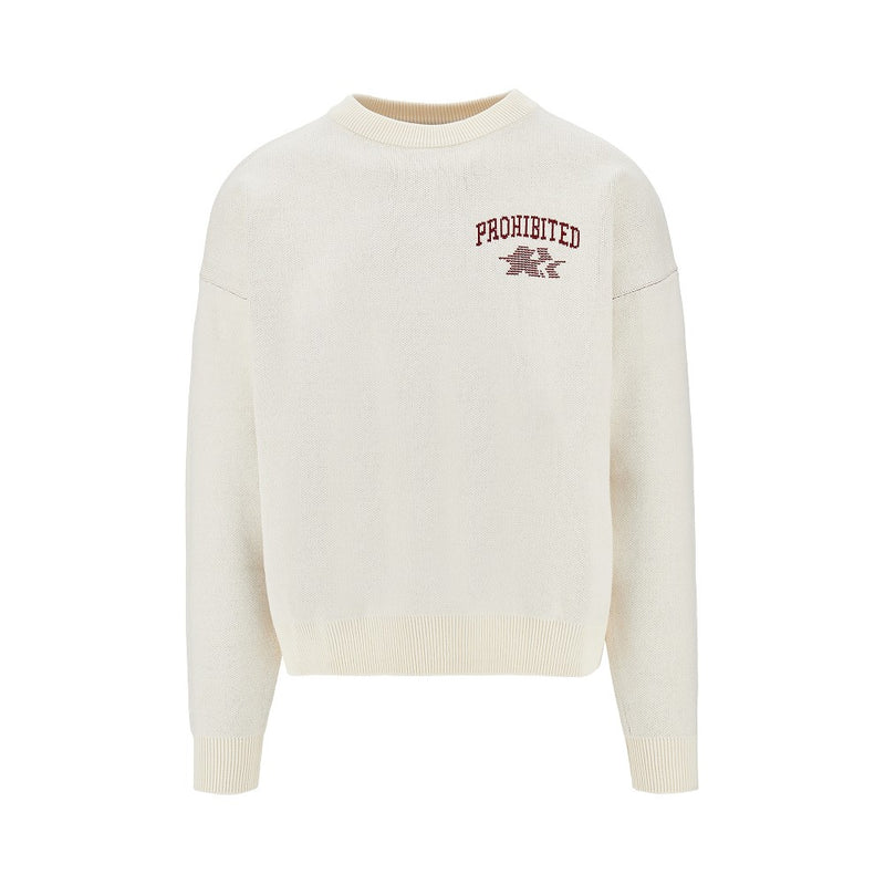 Prohibited Prohibited Avantagarde Cotton Sweater White - World Class Fashion