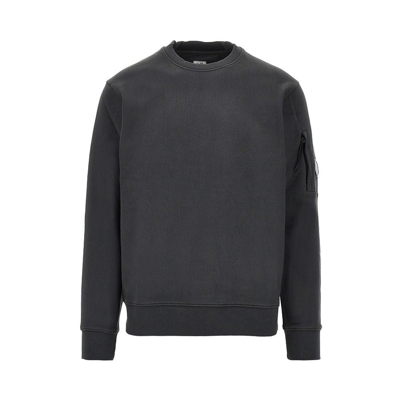 Cp Company Cp Company Crewneck Cotton Sweatshirt Black - World Class Fashion