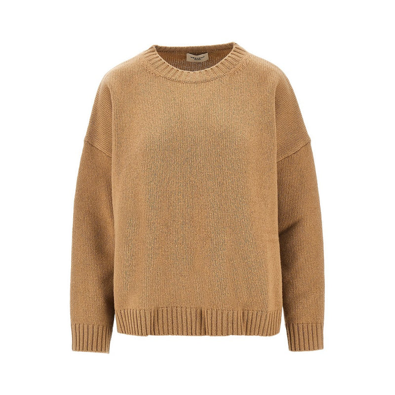 Max Mara Weekend Max Mara Weekend Loose Cut Wool Sweater Beige - World Class Fashion