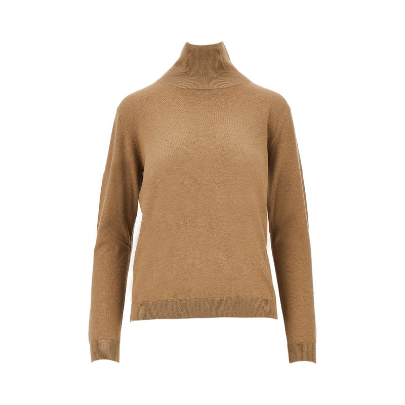 Max Mara Weekend Max Mara Weekend Silk Wool Turtleneck Beige Women - World Class Fashion