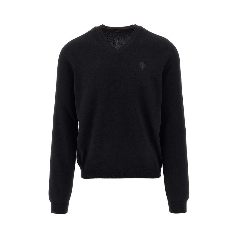 Gucci Gucci Cashmere Sweater with Logo Embroidery Black - World Class Fashion