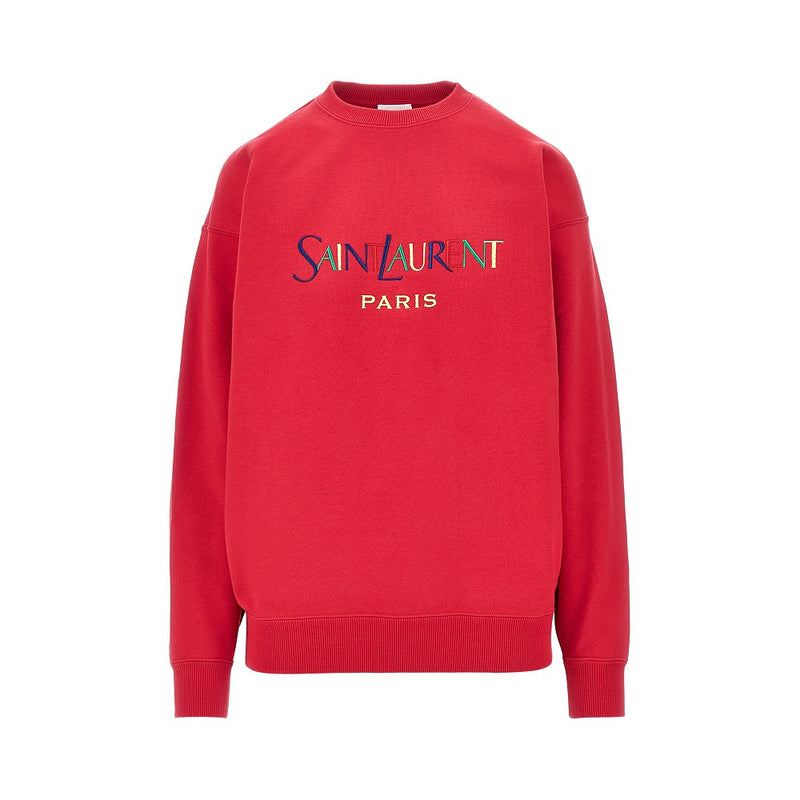 Saint Laurent Saint Laurent Cotton Sweatshirt With Logo Embroidery - World Class Fashion