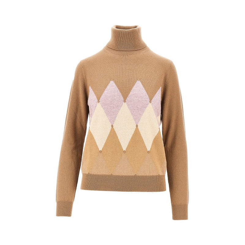Ballantyne Ballantyne Lozenge Cashmere Turtleneck Sweater - World Class Fashion