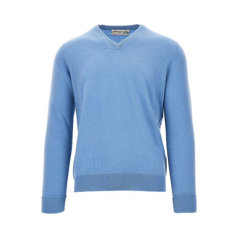 Ballantyne Ballantyne V-neck Cashmere Sweater Blue Men - World Class Fashion