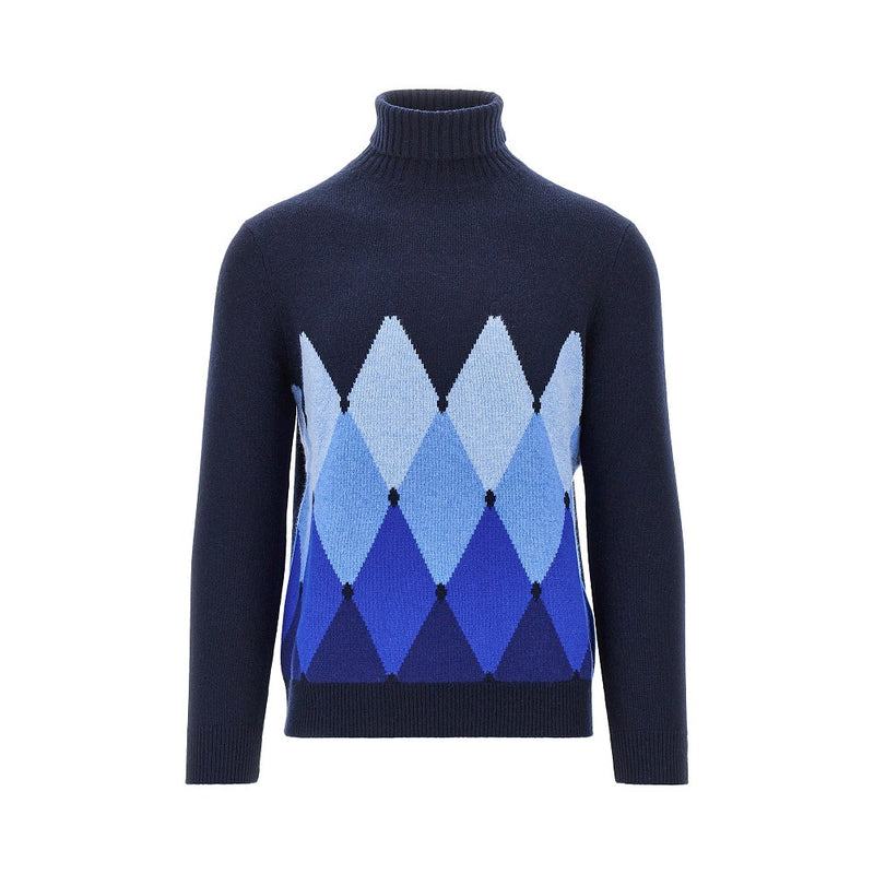 Ballantyne Ballantyne Diamond-shaped Cashmere Turtleneck Sweater - World Class Fashion