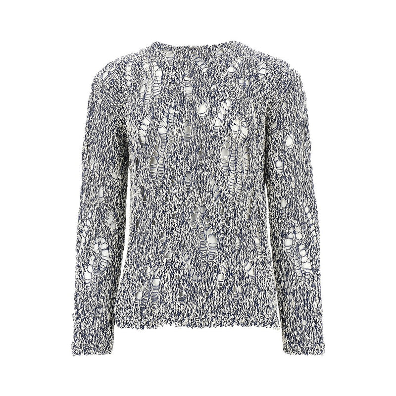 Amaranto Amaranto Distressed Cotton-blend Sweater Multicolor - World Class Fashion