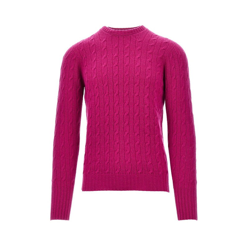 Drumohr Drumohr Cashmere Cable Knit Sweater Purple - World Class Fashion
