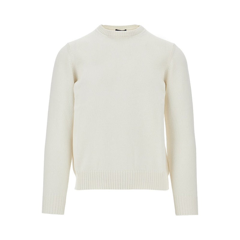 Drumohr Drumohr Crewneck Cotton Sweater White Men - World Class Fashion