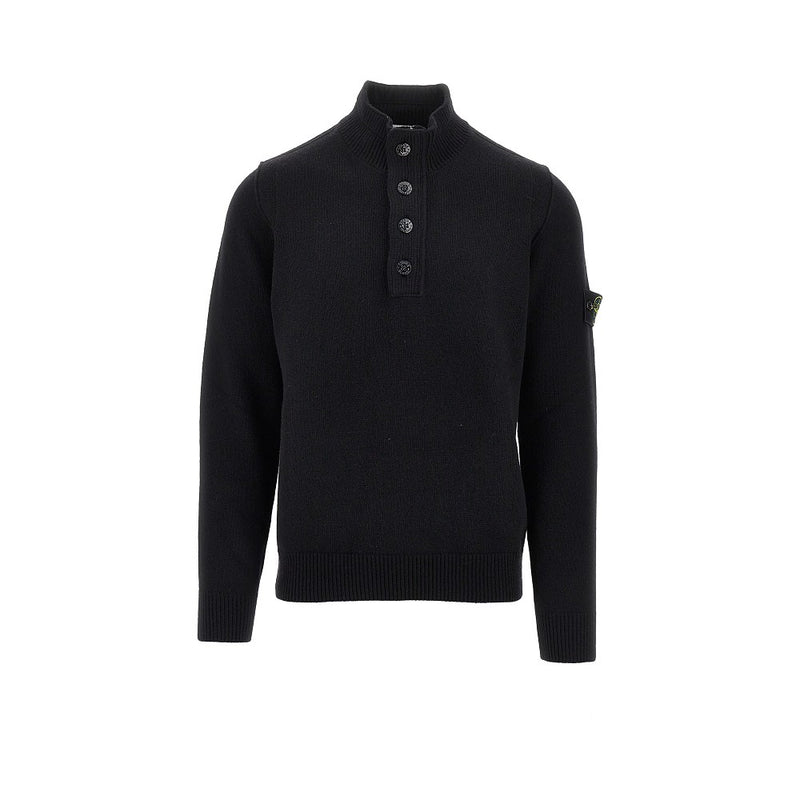 Stone Island Stone Island Knitted Sweater With Logo Badge - World Class Fashion