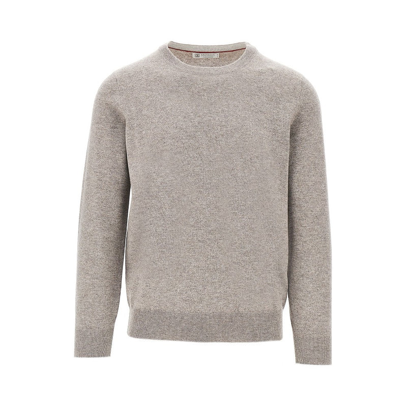 Brunello Cucinelli Brunello Cucinelli Cashmere Crewneck Sweater Beige - World Class Fashion