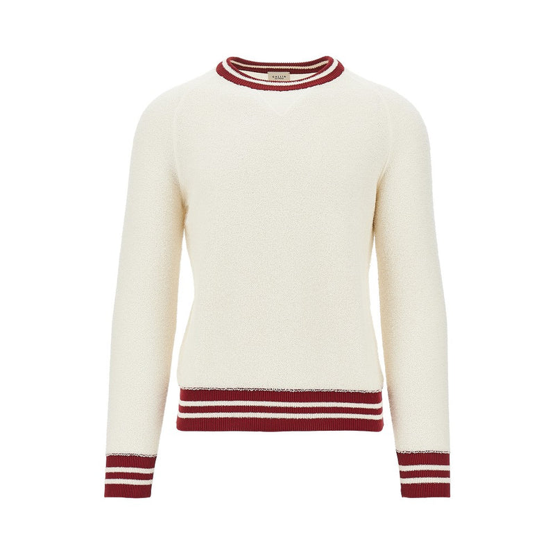 Gallia Knit Gallia Knit Bouclé Knit Sweater White Men - World Class Fashion