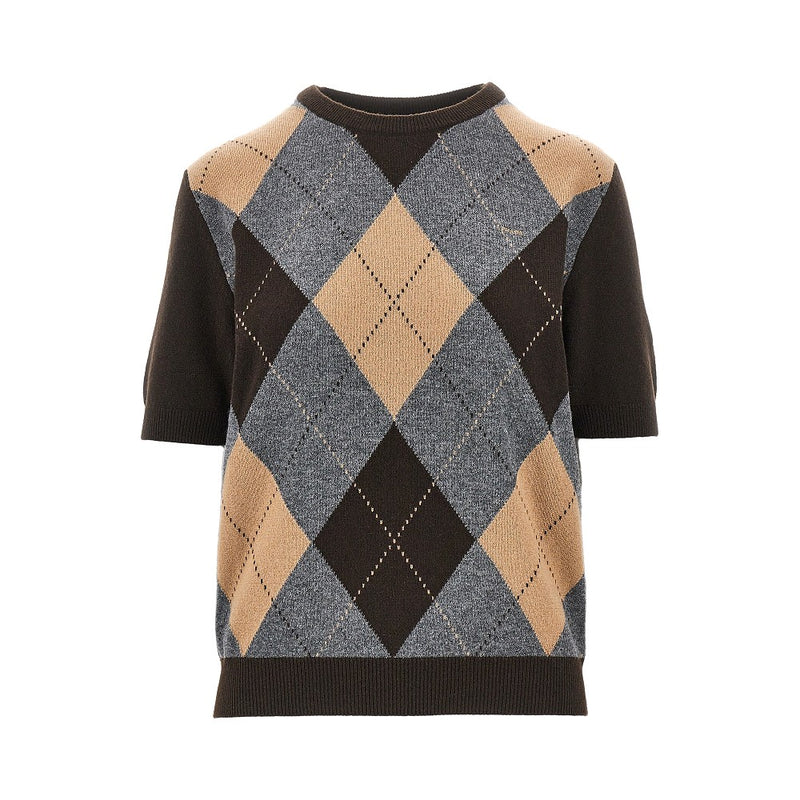 Prada Prada Cashmere Lozenge Sweater Brown Women - World Class Fashion