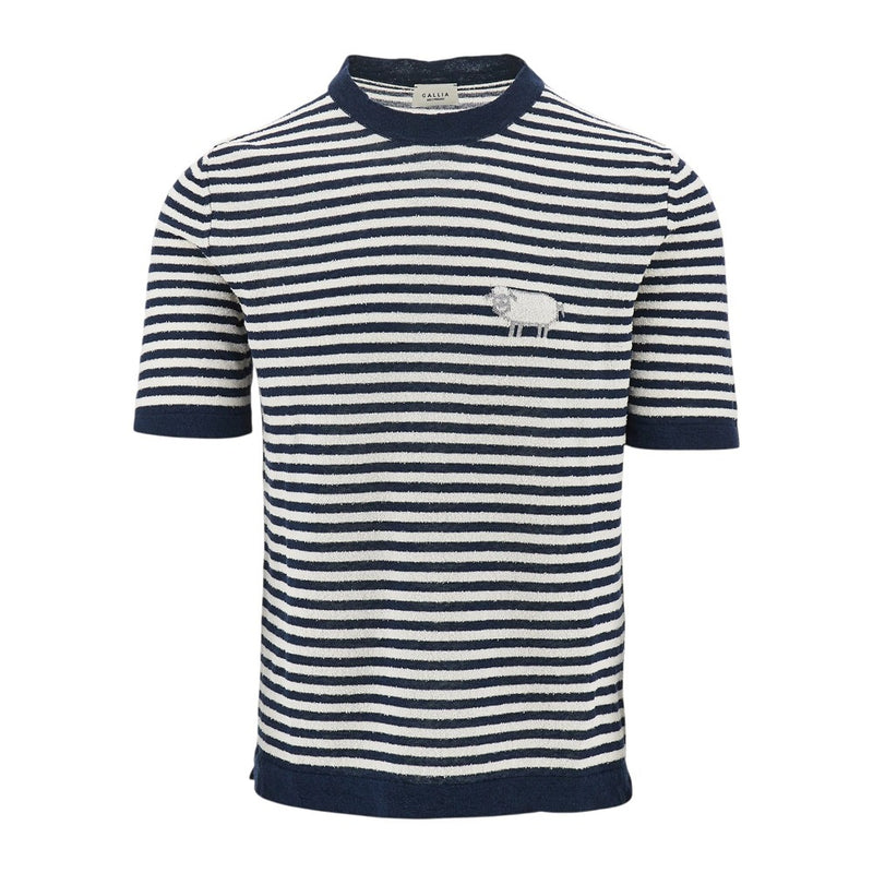 Gallia Knit Gallia Knit Striped Knitted T-shirt Multicolor - World Class Fashion