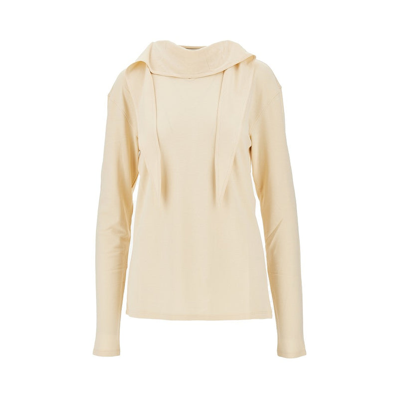 Lemaire Lemaire Jersey Crepe Foulard Top Beige - World Class Fashion