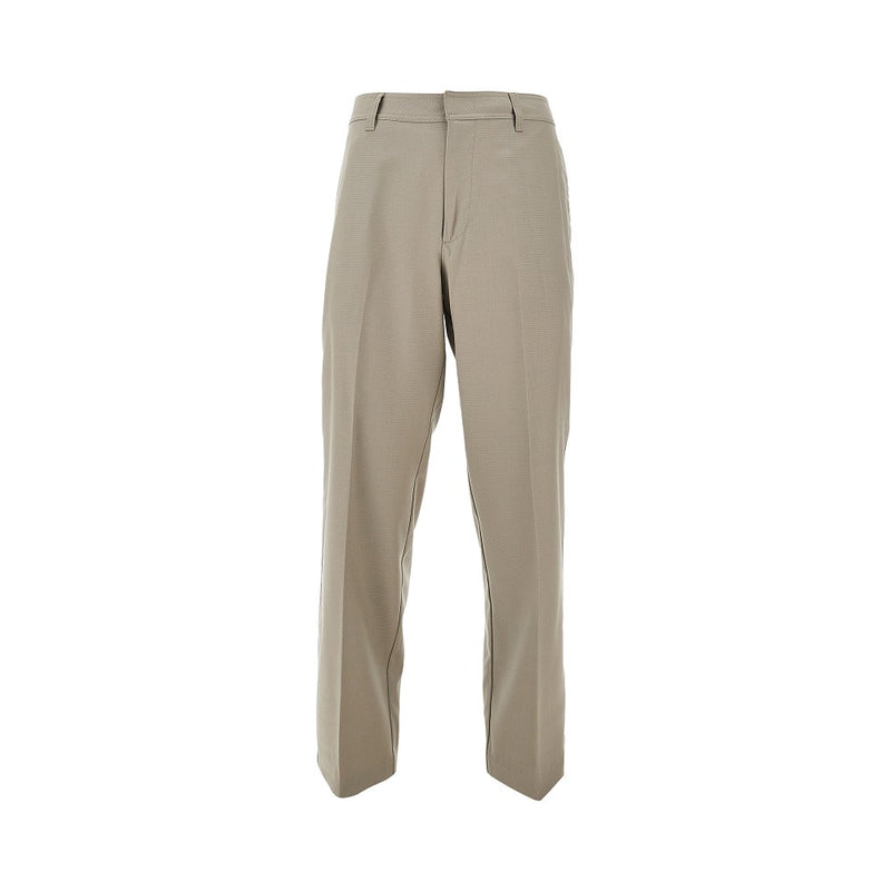Emporio Armani Emporio Armani Micro-textured Light Wool Pants Grey - World Class Fashion