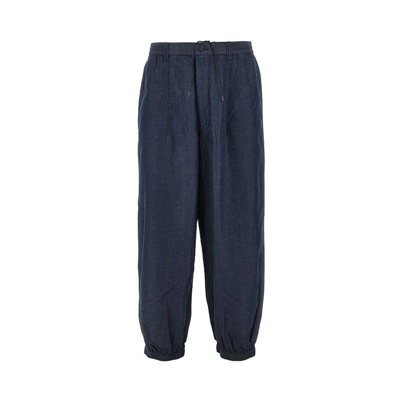 Emporio Armani Emporio Armani Chambray Pants Blue Men - World Class Fashion
