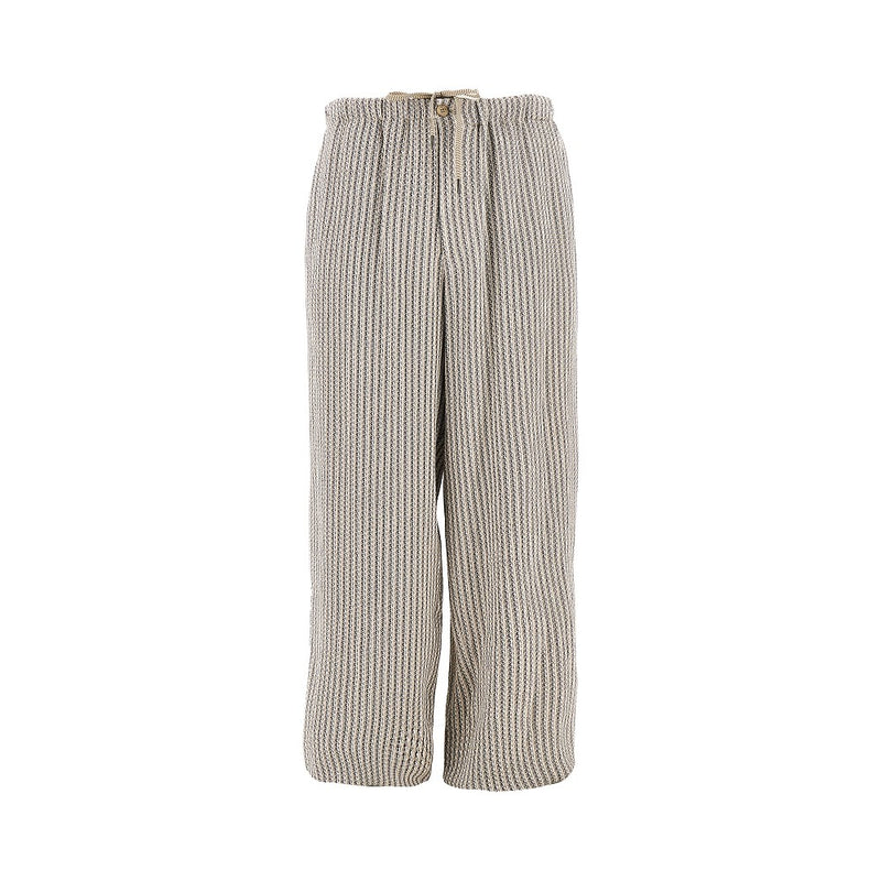 Emporio Armani Emporio Armani Jacquard Viscose Loose Pants Multicolor - World Class Fashion