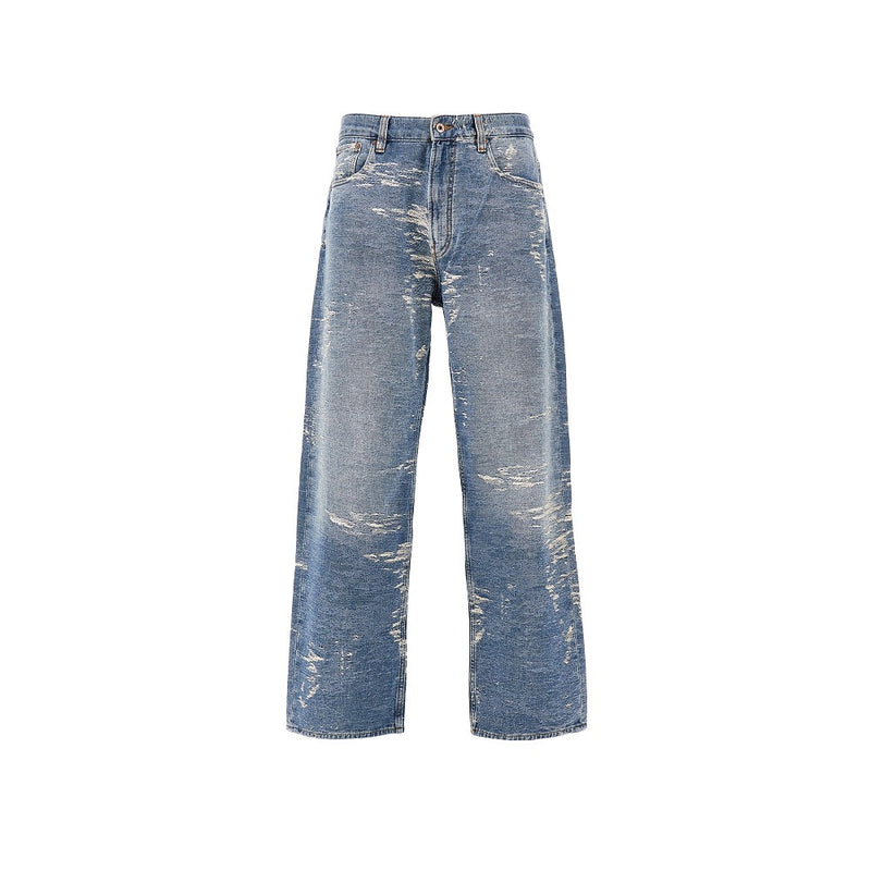 Emporio Armani Emporio Armani Vintage-effect Oversized Jeans Grey - World Class Fashion