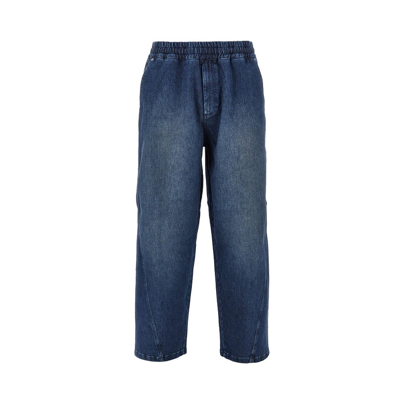 Emporio Armani Emporio Armani Stretch Denim Loose Fit Pants Blue - World Class Fashion