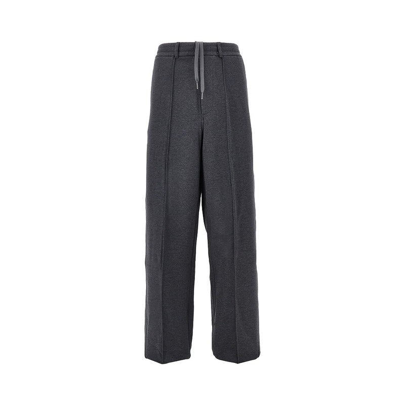 Emporio Armani Emporio Armani French Terry Straight Leg Pants Grey - World Class Fashion