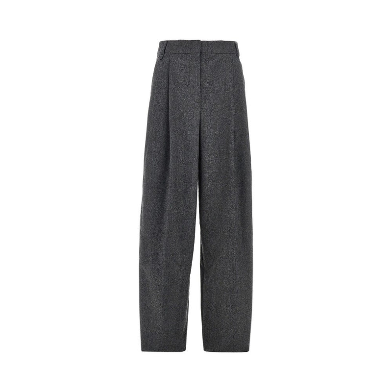 Emporio Armani Emporio Armani Flannel Pants with Darts Grey - World Class Fashion
