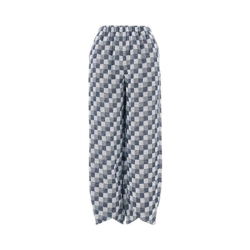 Emporio Armani Emporio Armani Linen-blend Gauze Pants Blue - World Class Fashion