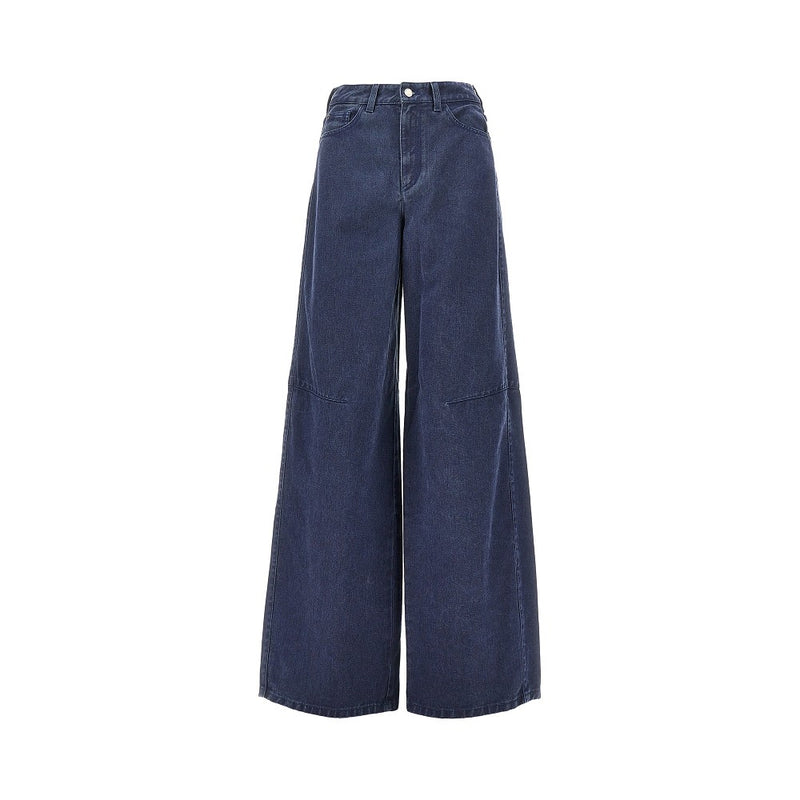 Emporio Armani Emporio Armani Wide Leg Denim Pants Blue Women - World Class Fashion