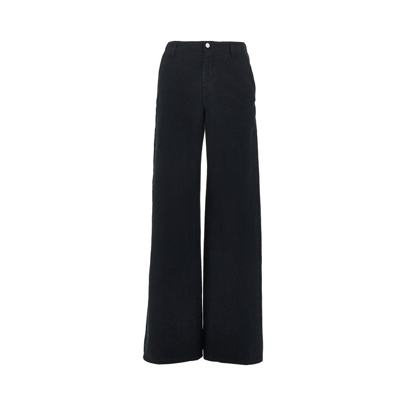Emporio Armani Emporio Armani Cotton Drill J2H Pants Black Women - World Class Fashion