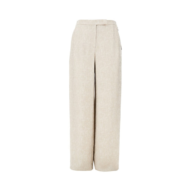 Emporio Armani Emporio Armani Icon Laminated Viscose Pants Gold - World Class Fashion