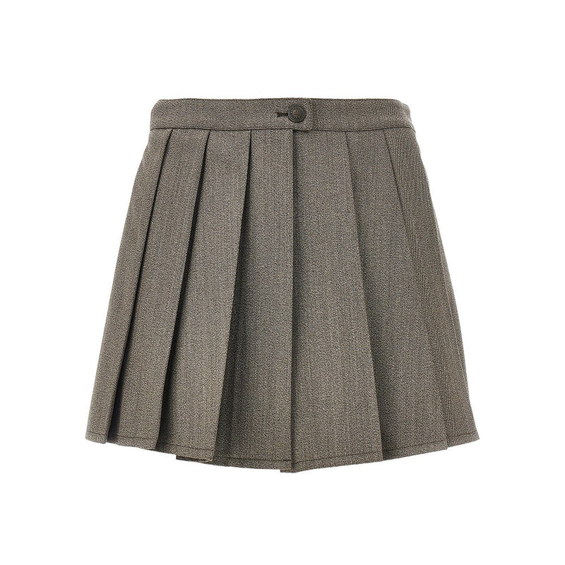 Emporio Armani Emporio Armani Wool Twill Skorts Beige Women - World Class Fashion