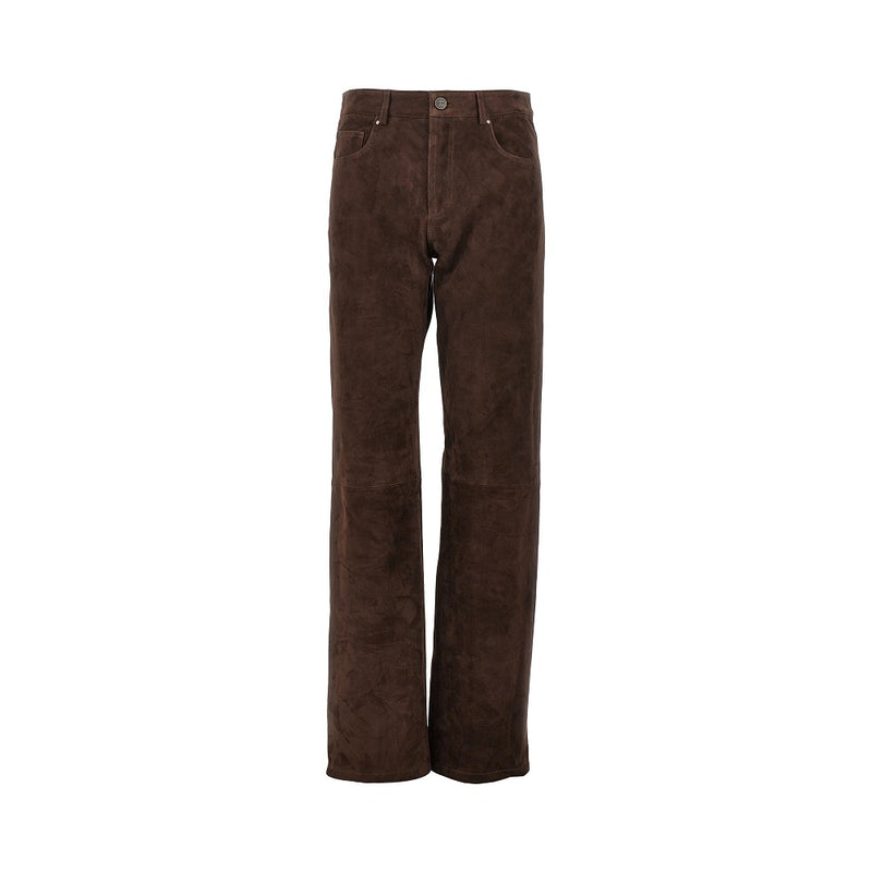 Arma Arma 'Jean' Suede Leather Pants - World Class Fashion