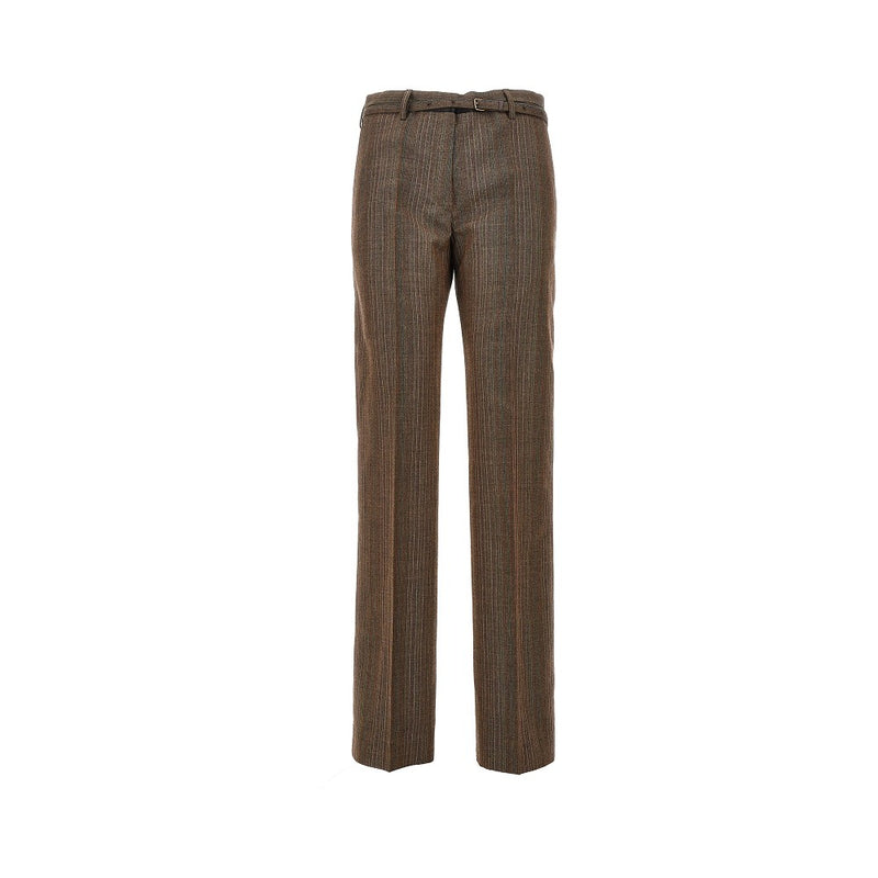 Dries Van Noten Dries Van Noten Wool Straight Pants With Belt - World Class Fashion