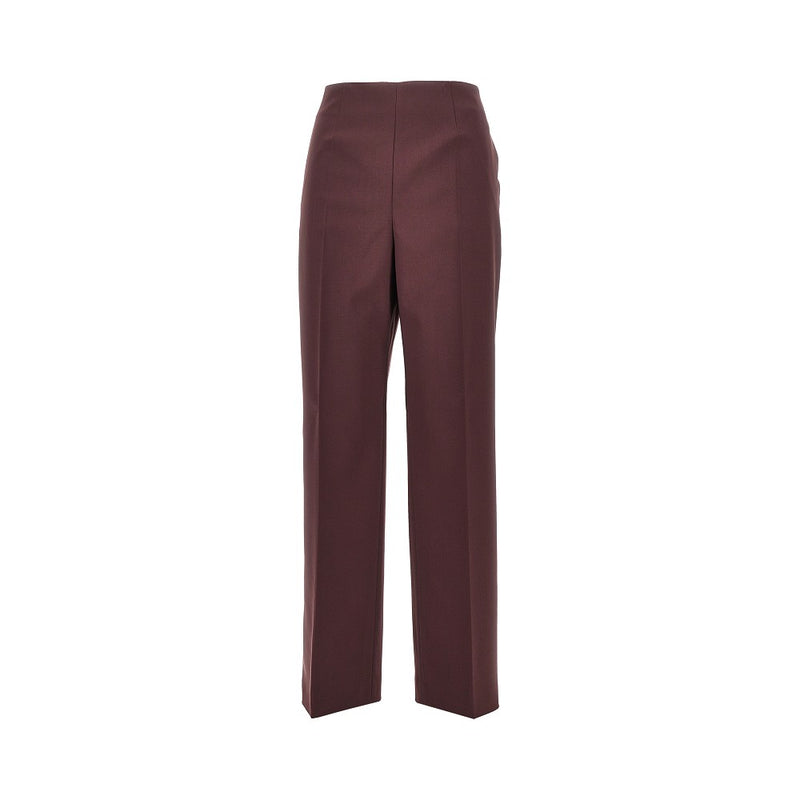 Alberta Ferretti Alberta Ferretti Wool-blend Cigarette Pants Red - World Class Fashion
