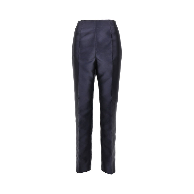 Alberta Ferretti Alberta Ferretti Mikado Tailored Cigarette Pants Blue - World Class Fashion