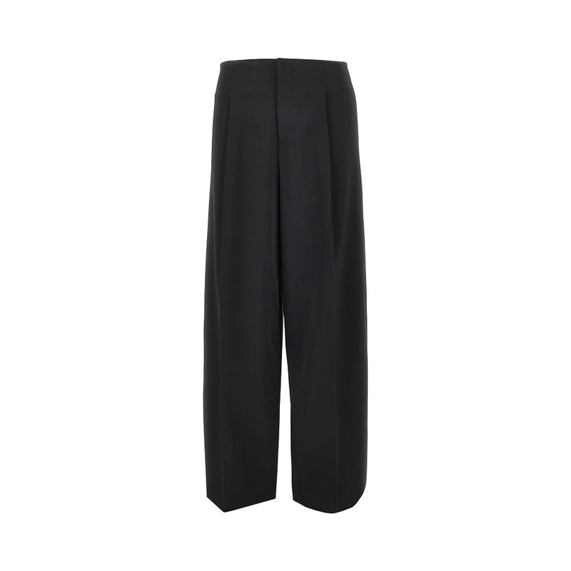 Alberta Ferretti Alberta Ferretti Wide Leg Pleated Pants Black - World Class Fashion