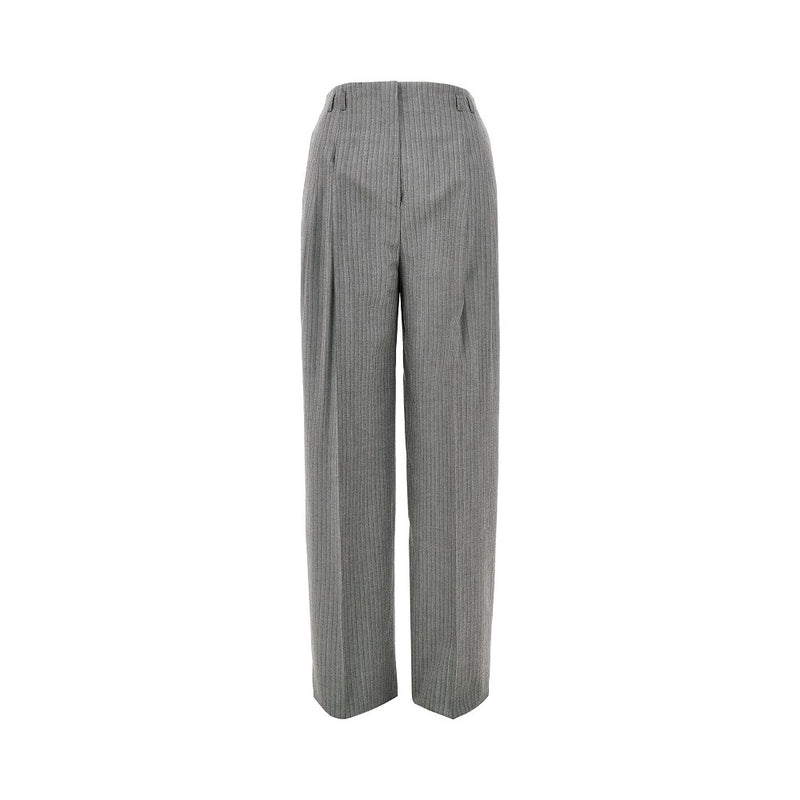 Alberta Ferretti Alberta Ferretti Pinstriped Wide Pants Grey Women - World Class Fashion