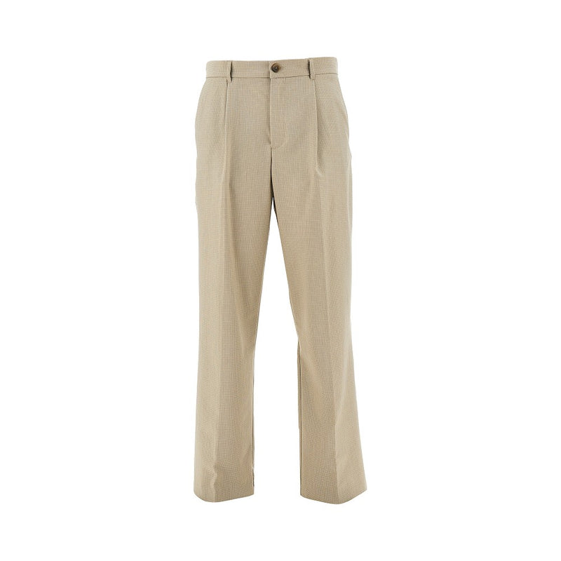 Les Deux Les Deux Reece Mini Check Pants Beige - World Class Fashion