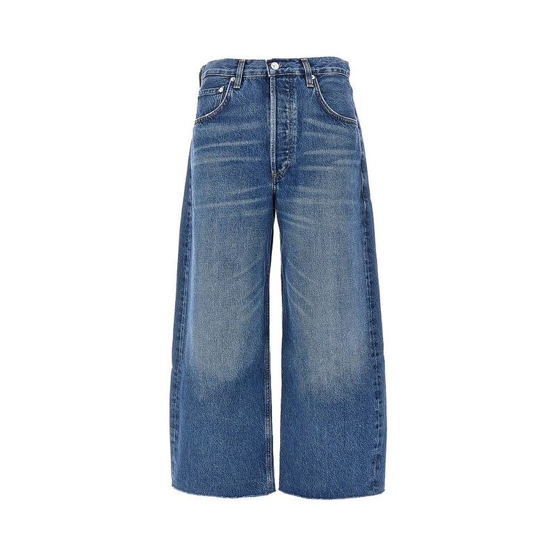 Citizens Of Humanity Citizens Of Humanity Ayla Raw Hem Crop Jeans Blue - World Class Fashion