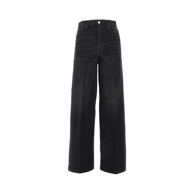 Toteme Toteme Organic Cotton Wide Leg Jeans Black Women - World Class Fashion