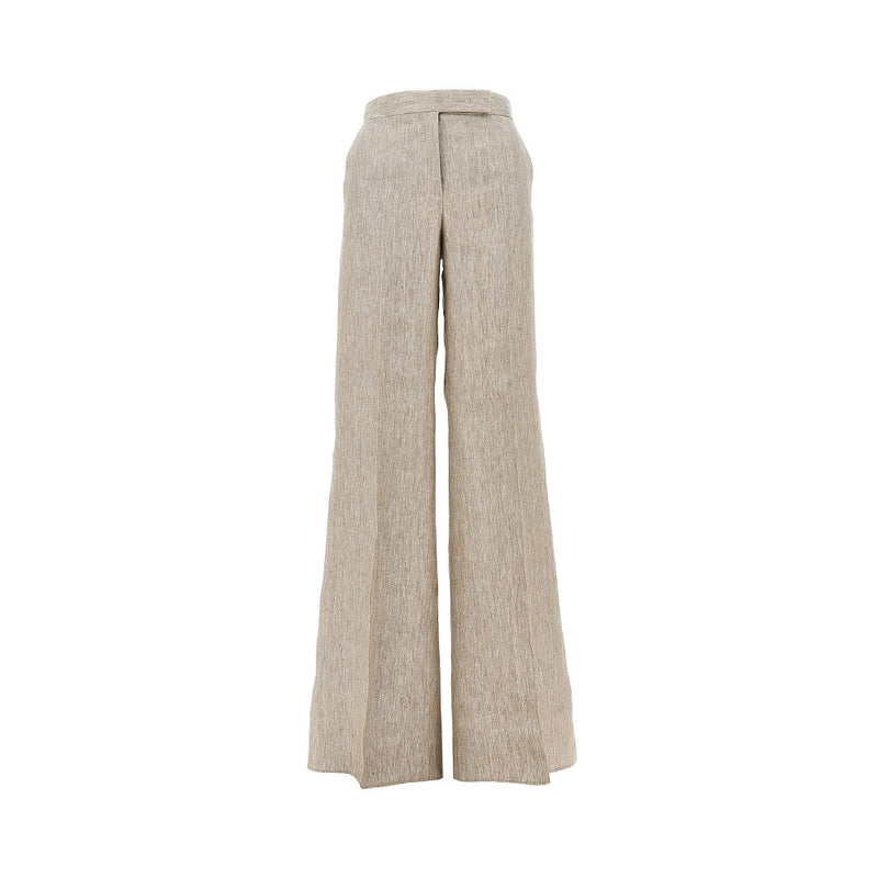 Max Mara Max Mara Chevron Linen Batavia Pants - World Class Fashion