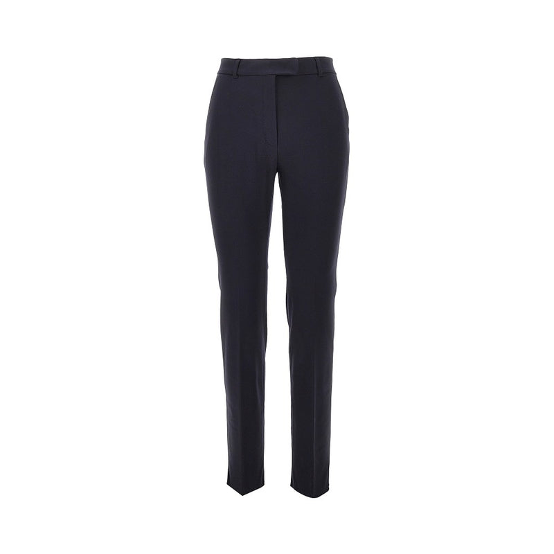 Max Mara Studio Max Mara Studio Stretch Jersey Cigarette Pants Blue - World Class Fashion